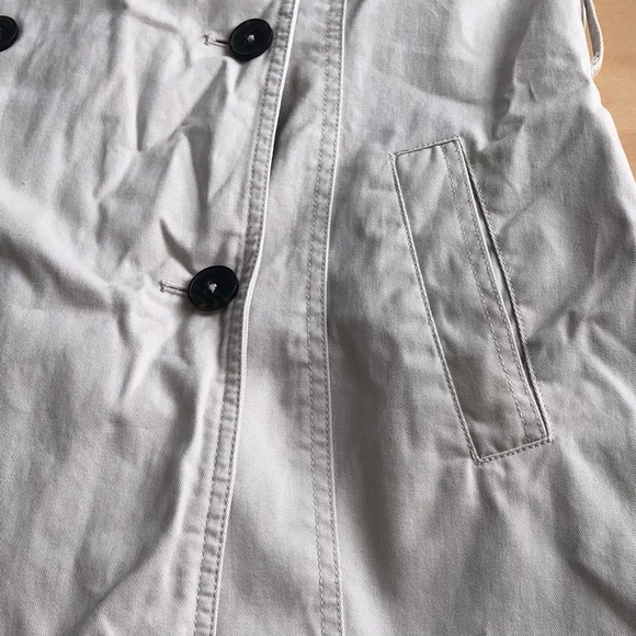 GAP Slick Rock Trench Coat Beige Double Breasted Medium Cotton Belted Outwear. - Picture 7 of 11